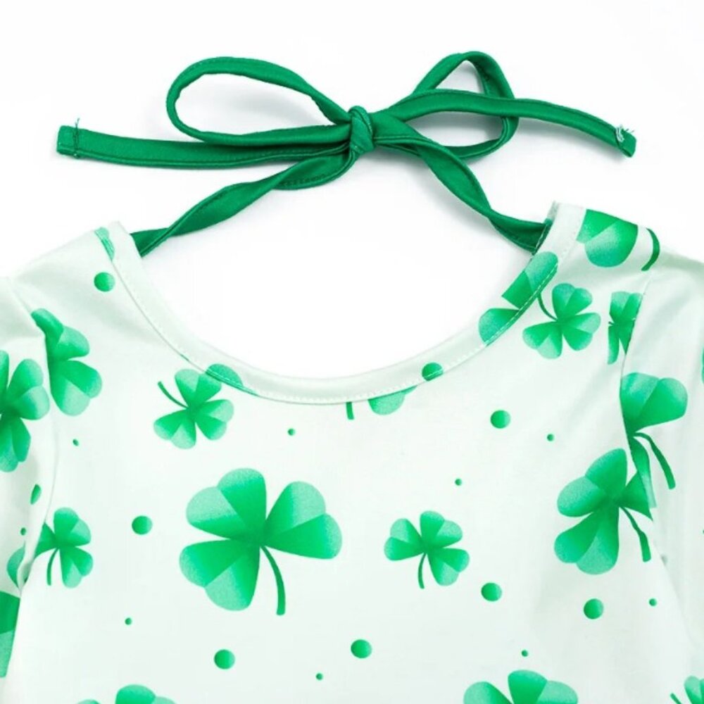Boutique St Patrick's Day Girls Shamrock Tutu Dress - Picture 2 of 6